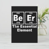Bier Het Essentiële Element Chemie Pub Bbq Feest Kaart (Staand voorkant)