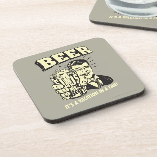 Bier: Het is een Vacatie in Kan Bier Onderzetter (Linkerzijde)