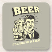 Bier: Het is een Vacatie in Kan Bier Onderzetter (Voorkant)