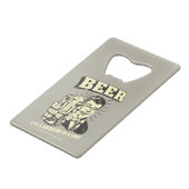 Bier: Het is een Vacatie in Kan Creditkaart Flessenopener (Achterkant Gekanteld)
