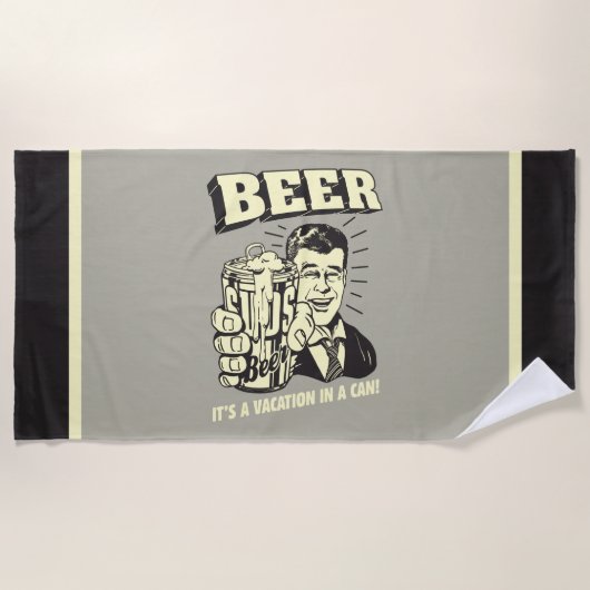 Bier: Het is een Vacatie in Kan Strandlaken (Voorkant)