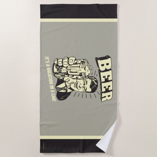 Bier: Het is een Vacatie in Kan Strandlaken (Voorkant)