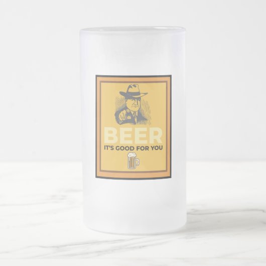 BIER. HET IS GOED VOOR JE. MATGLAS BIERPUL (Center)