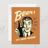 Bier: Het is je vriend Briefkaart (Voorkant / Achterkant)