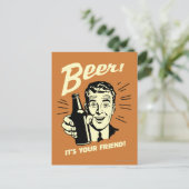 Bier: Het is je vriend Briefkaart (Staand voorkant)