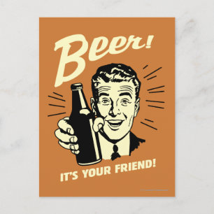 Bier: Het is je vriend Briefkaart
