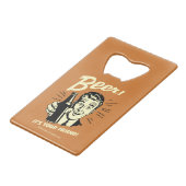 Bier: Het is je vriend Creditkaart Flessenopener (Achterkant Gekanteld)