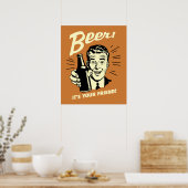 Bier: Het is je vriend Poster (Keuken)