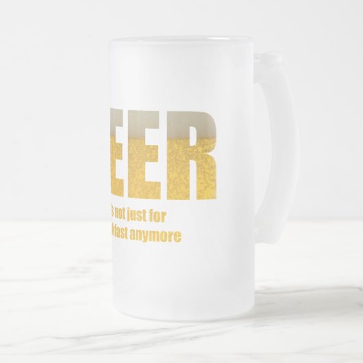 Bier Het is niet alleen voor ontbijt Matglas Bierpul (Voorkant rechts)