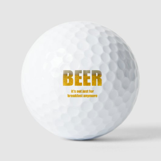 Bier Het is niet alleen voor ontbijt meer Golfballen (Voorkant)