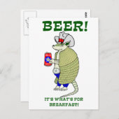 Bier Het is wat er nodig is voor ontbijt Briefkaart (Voorkant / Achterkant)