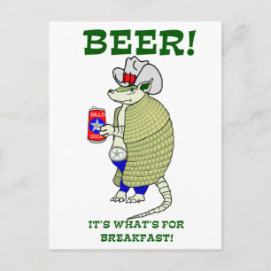 Bier Het is wat er nodig is voor ontbijt Briefkaart