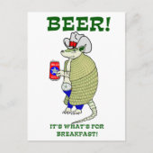 Bier Het is wat er nodig is voor ontbijt Briefkaart (Voorkant)