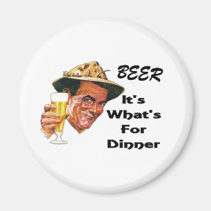 Bier - Het is wat er voor diner is! Magneet