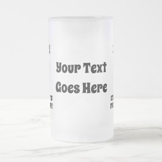 Bier! Het is wat te eten met Jouw tekst Matglas Bierpul (Center)