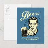 Bier: Het maakt je dubbel zien Briefkaart (Voorkant / Achterkant)