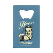 Bier: Het maakt je dubbel zien Creditkaart Flessenopener (Achterkant)