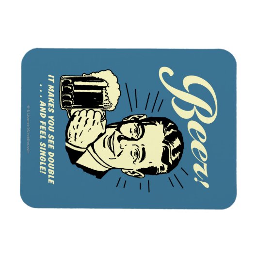 Bier: Het maakt je dubbel zien Magneet (Horizontaal)