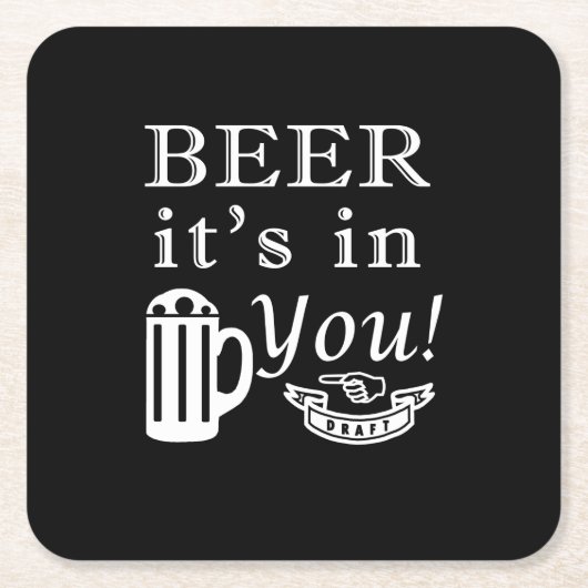 Bier Het zit in jou Kartonnen Onderzetters (Voorkant)