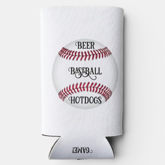 Bier, Honkbal, Hotdogs Koeler Blikjehouder (Achterkant)