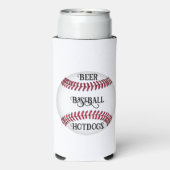 Bier, Honkbal, Hotdogs Koeltasje Seltzer Blikjeskoeler (Seltzer Achterkant)
