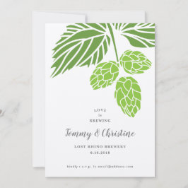 Bier Hops Wedding Invitation, Shower Kaart