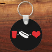 bier + hotdogs = liefde sleutelhanger (Voorkant)