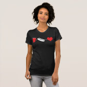 bier + hotdogs = liefde t-shirt (Voorkant volledig)