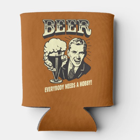 Bier: Iedereen heeft een Hobby nodig Blikjeskoeler (Achterkant)