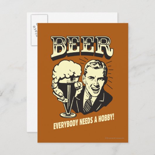 Bier: Iedereen heeft een Hobby nodig Briefkaart (Voorkant / Achterkant)