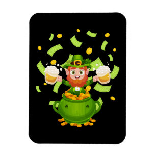 Bier Ierse Leprechaun St. Patrick's Day Magneet