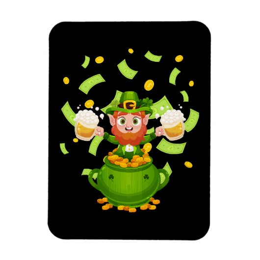 Bier Ierse Leprechaun St. Patrick's Day Magneet (Verticaal)