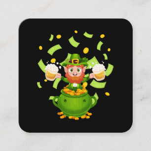 Bier Ierse Leprechaun St. Patrick's Day Vierkante Visitekaartje