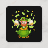 Bier Ierse Leprechaun St. Patrick's Day Vierkante Visitekaartje (Achterkant)
