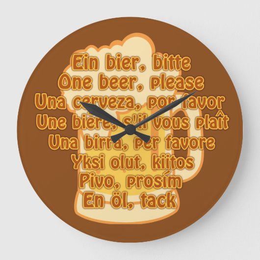 BIER in de muurklok van de talendouane Grote Klok (Voorkant)