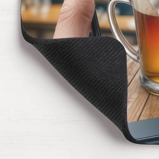 Bier in de smartphone muismat (Hoek)