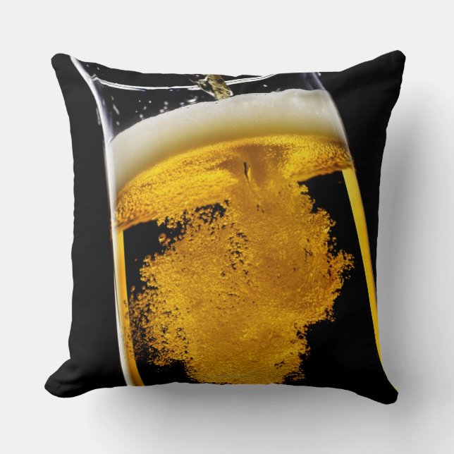 Bier in glas gegoten kussen (Voorkant)
