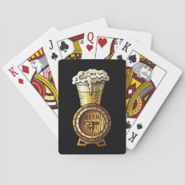 Bier in het zwart pokerkaarten