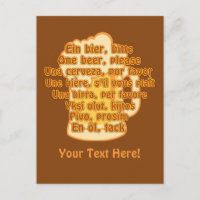 BIER in talen aangepast briefkaart
