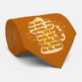 BIER in talen aangepast stropdas (Opgerold)