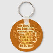 BIER in talen aangepaste sleutelketen Sleutelhanger (Voorkant)
