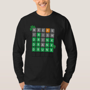 Bier Irish Drink Drink Drink Funny Crossword T-shirt