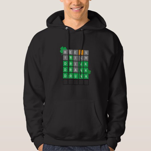 Bier Irish Drink Drink Drink St Patrick's Day Mann Hoodie (Voorkant)