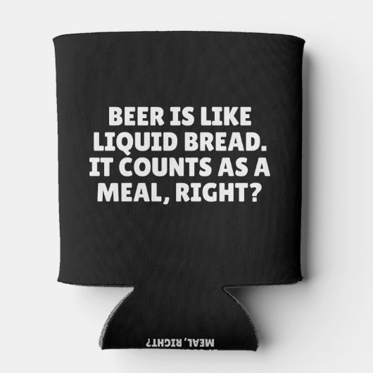 Bier is als een vloeibare broodkoeler blikjeskoeler (Achterkant)