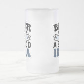 Bier is altijd een goed idee Frosted Beer Mok (Center)