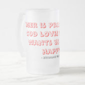 "Bier is bewijs ..." Matglas Bierpul (Voorkant links)