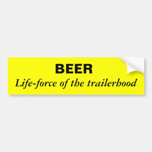 bier is de levenskracht van de trailerhood bumpersticker (Voorkant)
