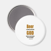 Bier is een levend bewijs... magneet (Voorkant / Achterkant)