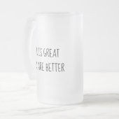 Bier is geweldig Biersoorten zijn beter Grappig Matglas Bierpul (Voorkant links)