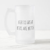 Bier is geweldig Biersoorten zijn beter Grappig Matglas Bierpul (Links)